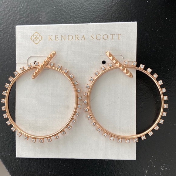 KENDRA SCOTT Charlie Grace Hoop Earrings Rose Gold Earrings